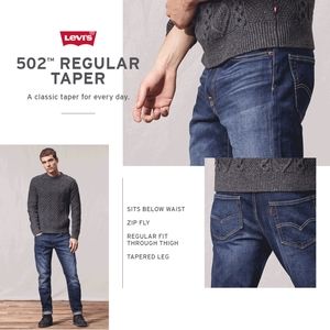 502 Men's Levi's Regular Taper Dark Blue Sze 32
